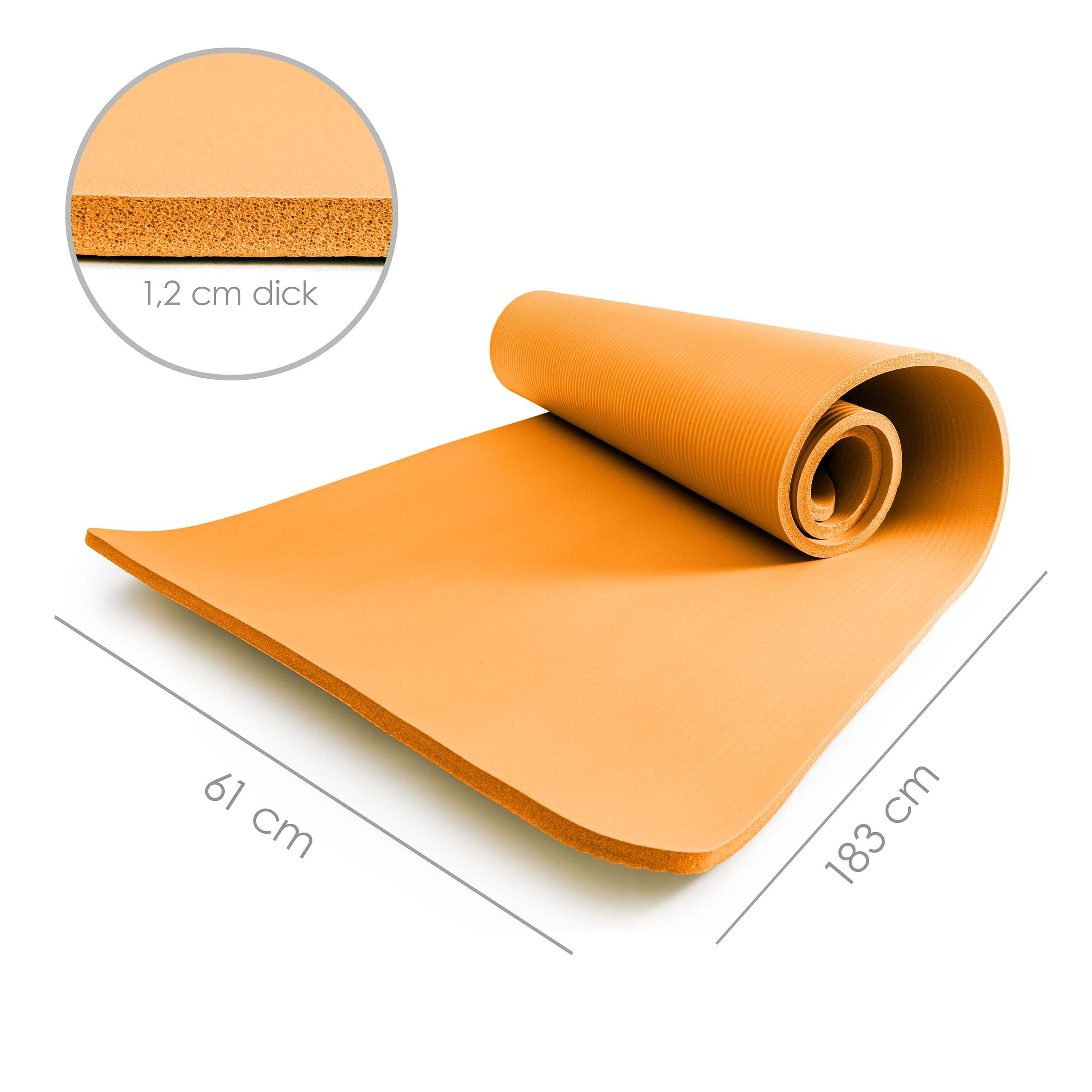 Yogamatte Amisha - 183 x 61 x 1,2 cm - Orange