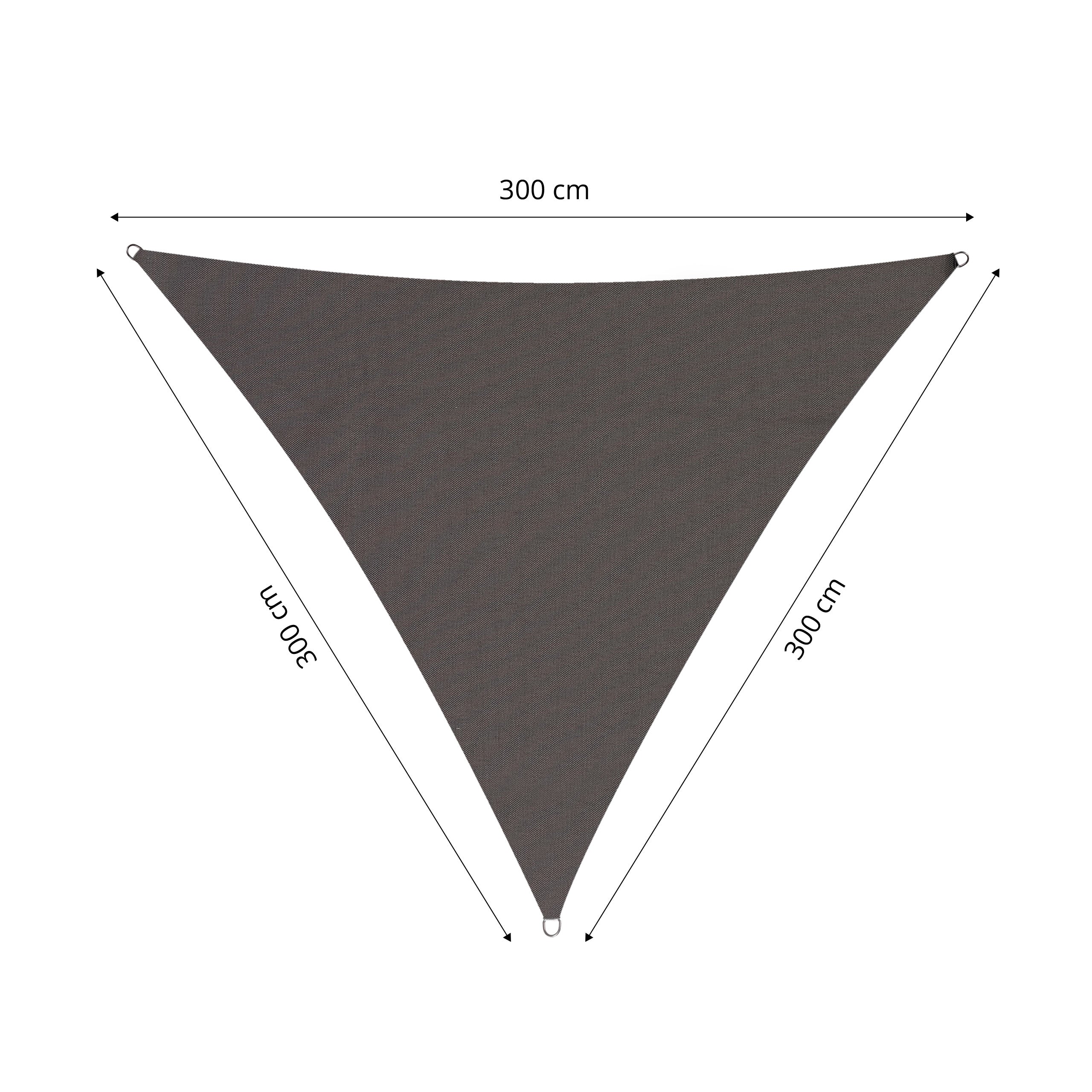 Sonnensegel Polyester - Dreieck 3 x 3 x 3 Meter - Dunkelgrau